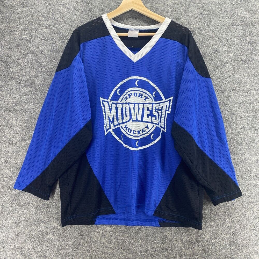 Tour Activewear Hoodie Men M Medium Blue V-Neck Long Sleeve Hockey Midwest